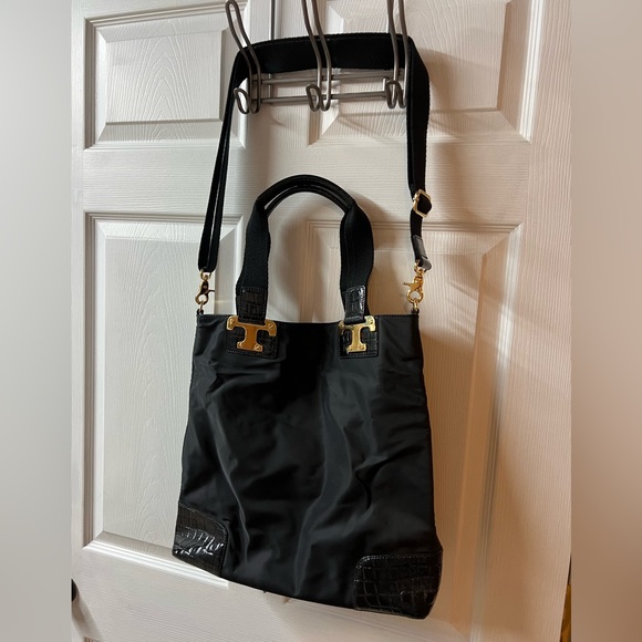Tory Burch Handbags - Tory Burch Black Tote with Gold Details